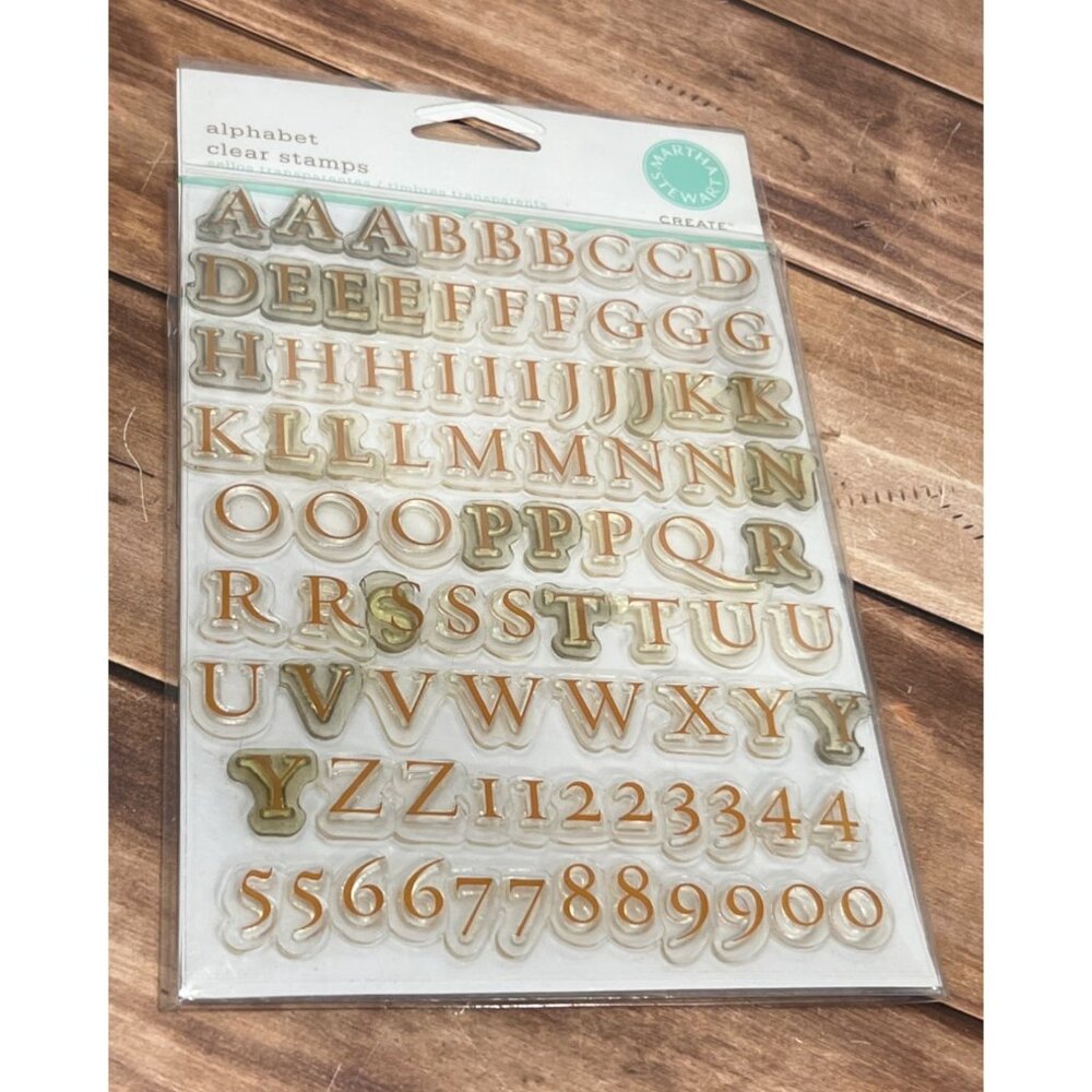 MARTHA STEWART REQUIEM FONT ALPHABET CLEAR CLING PHOTOPOLYMER STAMP SET